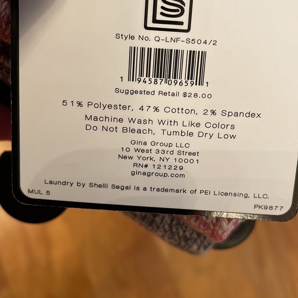 Laundry by Shelli Segal Boot Socks. (2) Pair. Shoe Size 4-10. NWT! - Picture 5 of 5